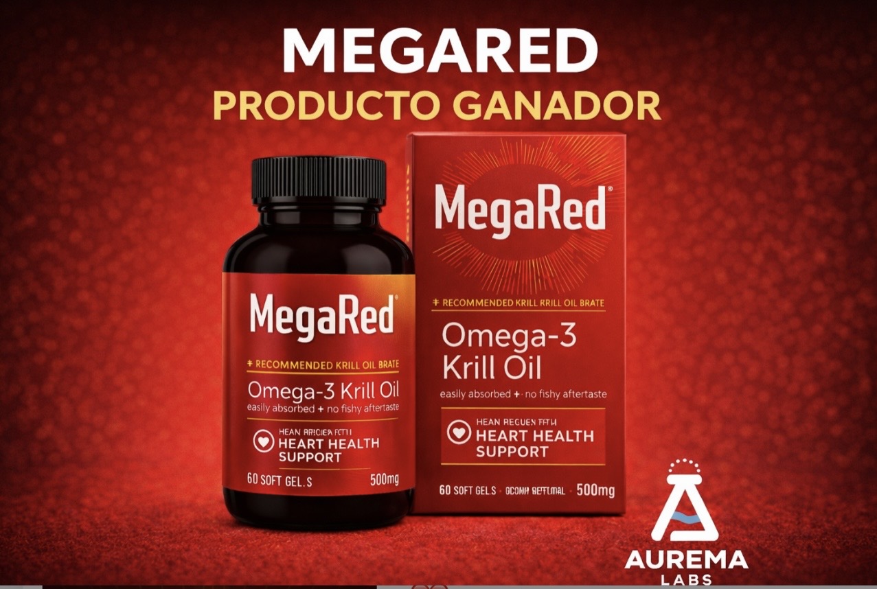 MegaRed Omega-3 Krill Oil 500 mg – Omega-3 de Alta Absorción para Salud Cardiovascular y Cerebral (60 Softgels)